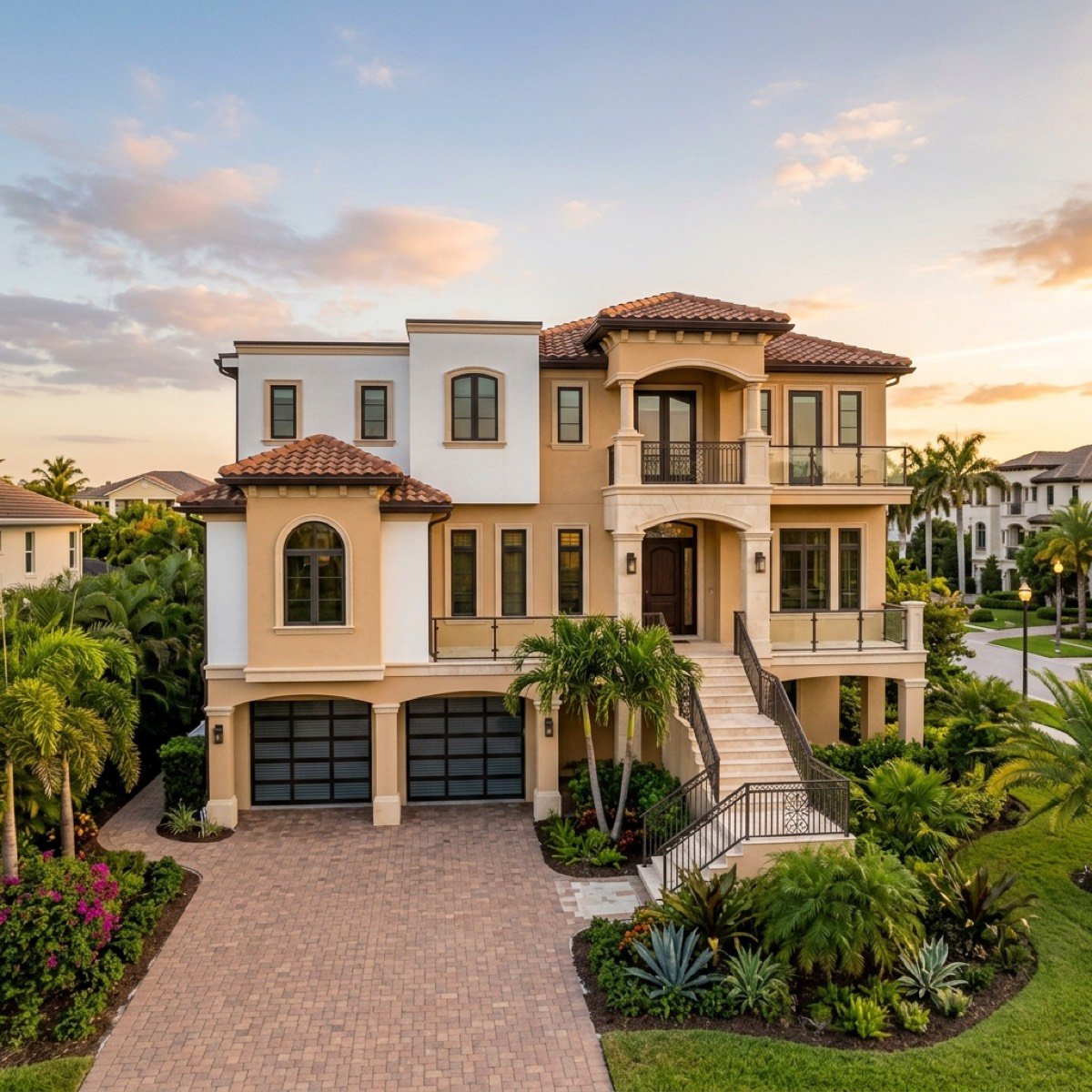 Contemporary Coastal Mediterranean elevated home