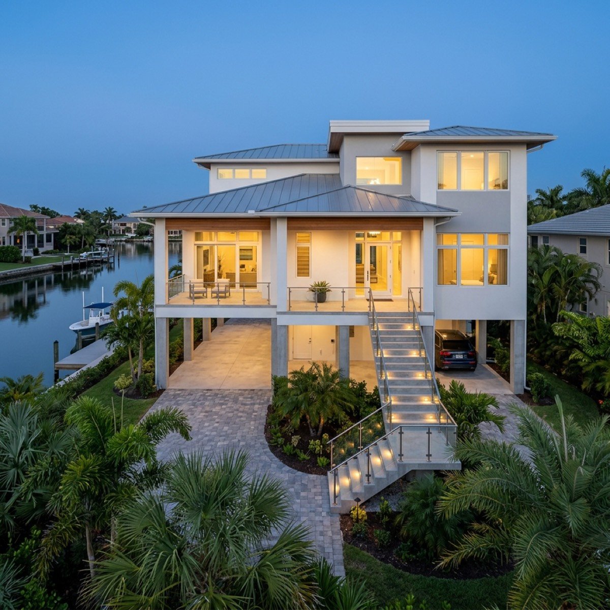 Lagoon
Residence elevated custom home