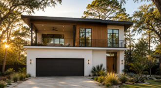 Two-Story Modern Coastal — Elevated Slab