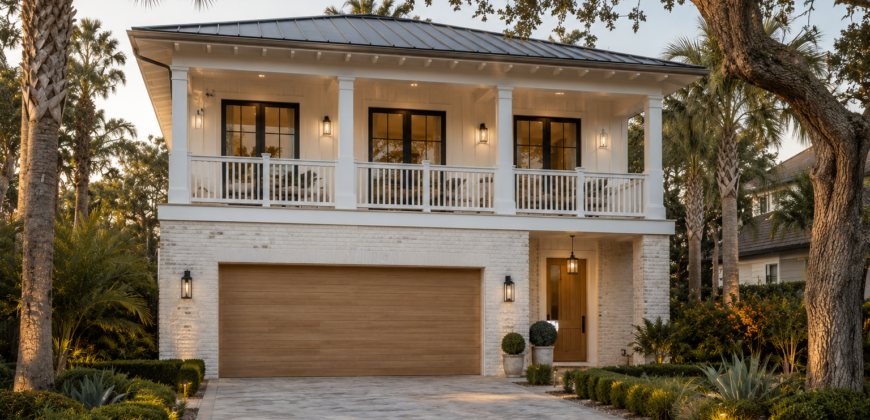 Two-Story Coastal Home — Elevated Slab
