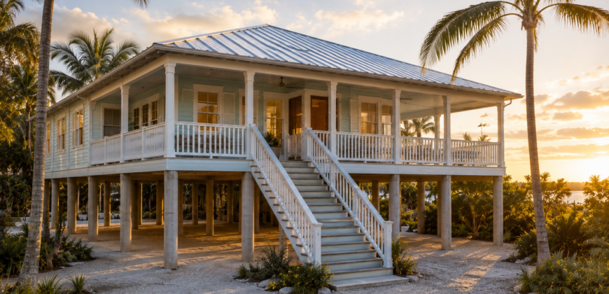 Stilted Old Florida Coastal Home