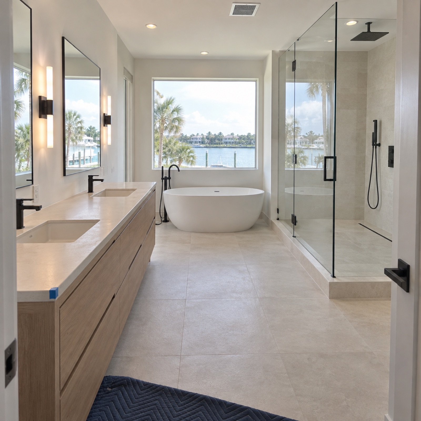 Waterfront residence primary suite design study