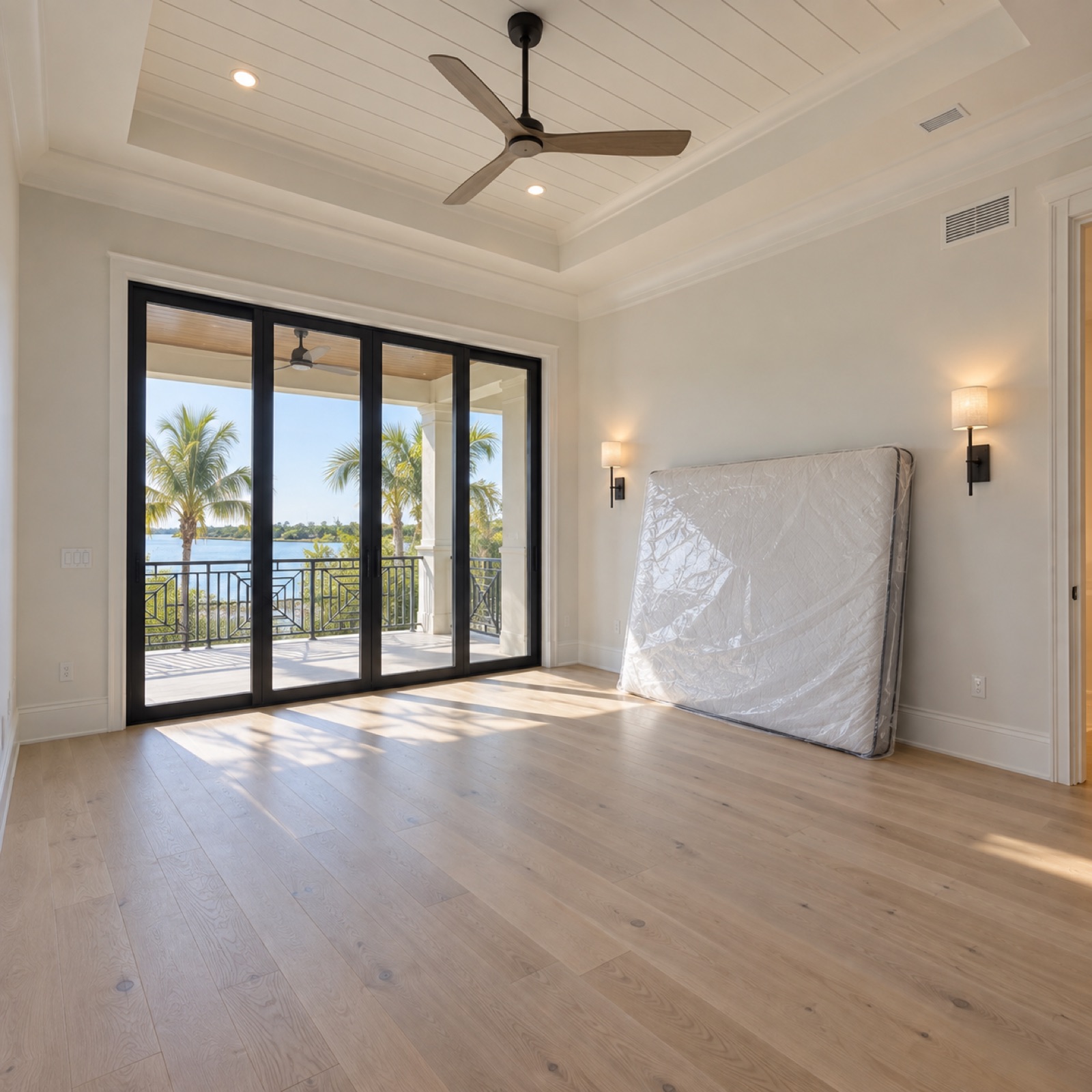 Coastal estate primary suite concept