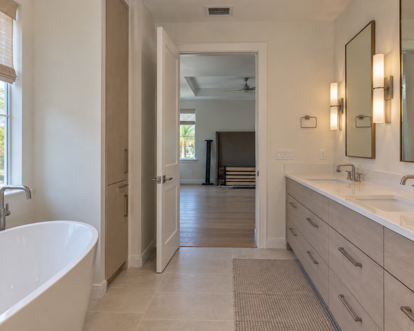 Primary bathroom connection to bedroom suite