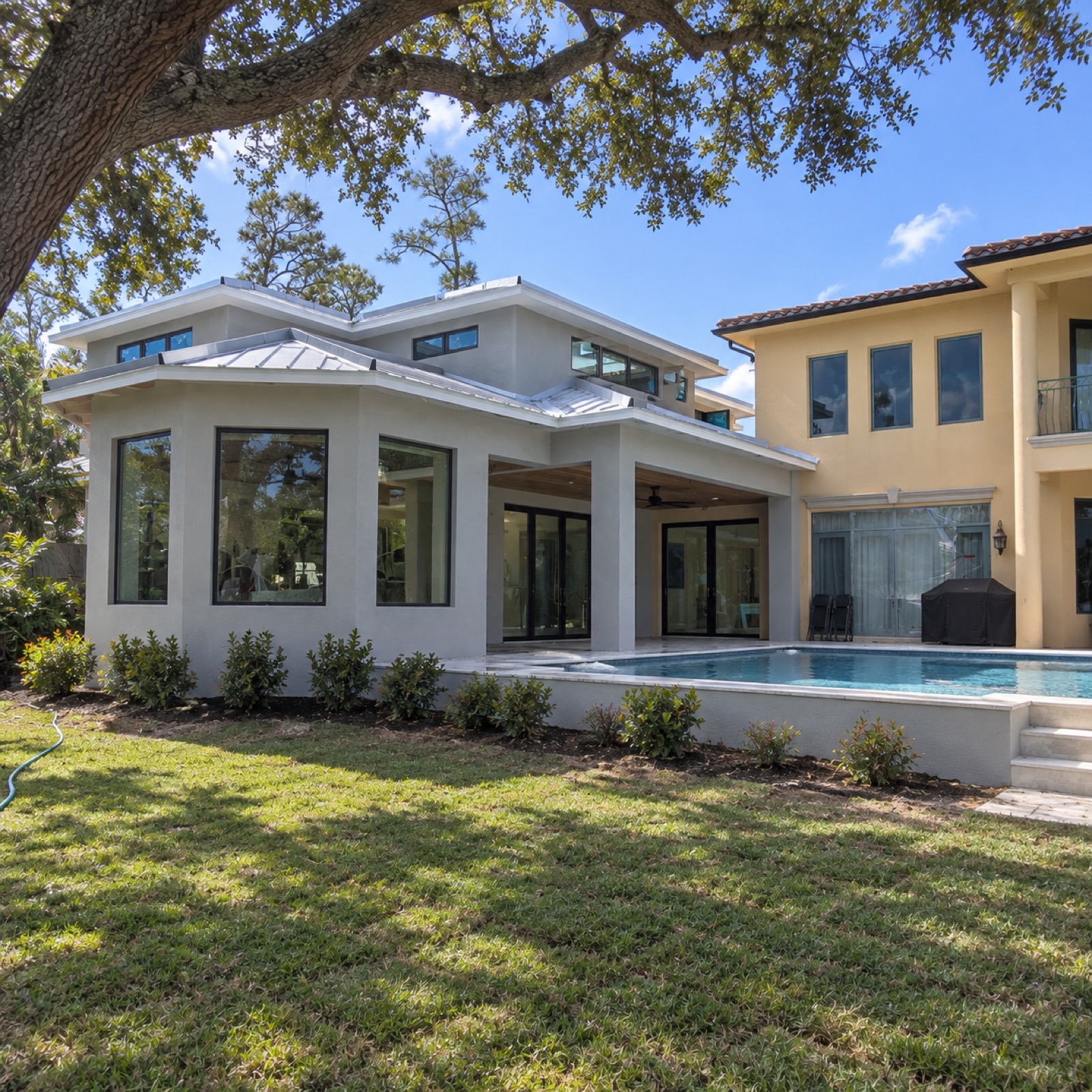Tampa Bay coastal rear addition and pool concept