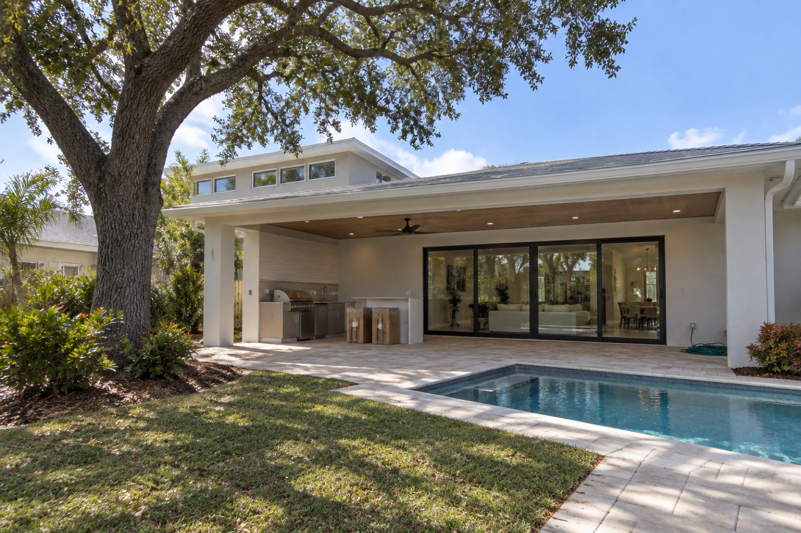 St Pete home addition covered lanai concept