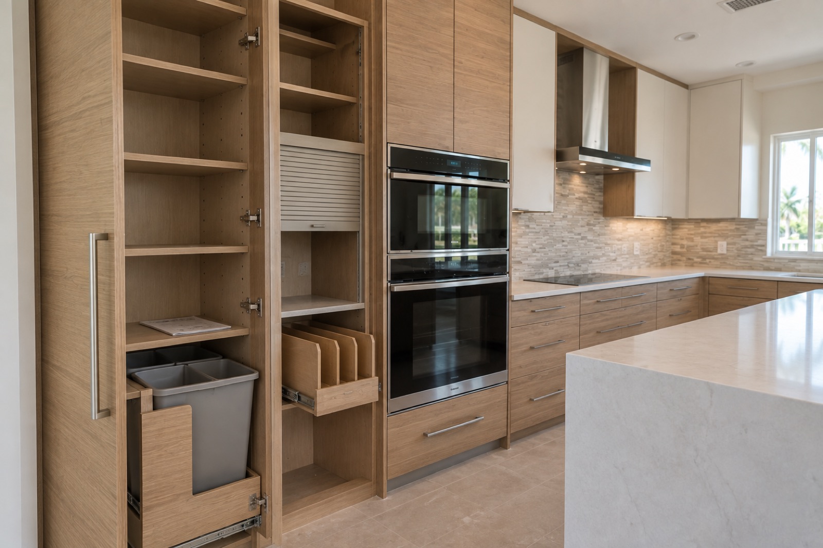 Kitchen renovation pantry and storage detail