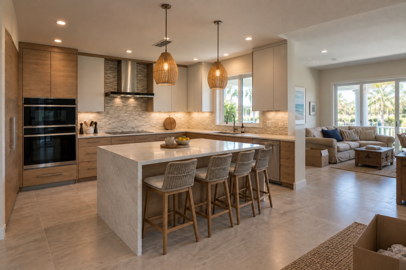 Kitchen renovation connection to great room
